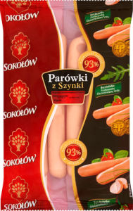 PARÓWKI Z SZYNKI 220G SOKOŁÓW