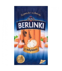 Morliny Berlinki z indykiem Parówki 250 g