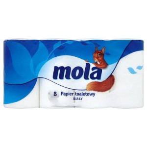 MOLA PAPIER TOALETOWY CLASSIC BIAŁY 8 ROLEK