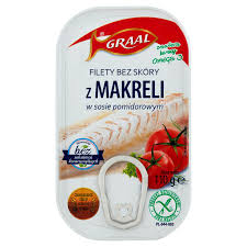 FILET Z MAKRELI W POMIDORACH BEZ SKÓRY 110G