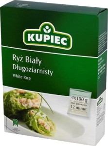 KUPIEC RYŻ BIAŁY DŁUGOZIARNISTY 400G