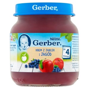 Gerber Krem z jabłek i jagód