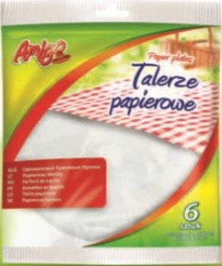 TALERZ PAPIEROWY OKRĄGŁY 6 SZTUK