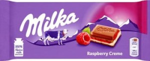 CZEKOLADA MILKA Z NADZIENIEM MALINOWYM 100G