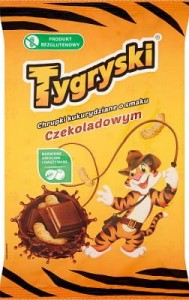 Tygryski chrupki kukurydziane o smaku czekoladowy 70G