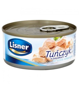 TUŃCZYK KAWAŁKI W SOSIE WŁASNYM 170g LISNER
