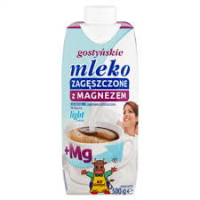 MLEKO NIESŁODZONE ZAGĘSZCZONE Z MAGNEZEM GOSTYŃSKIE 500g