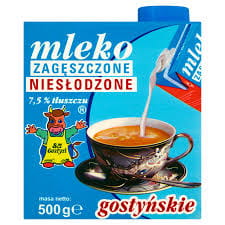MLEKO NIESŁODZONE 500G KARTON GOSTYŃ