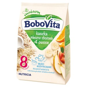 BoboVita kaszka mleczno-zbożowa 4 owoce 230g