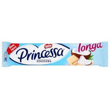 WAFEL PRINCESSA MAXI KOKOSOWA LONGA Z BIAŁĄ CZEKOLADĄ 44g