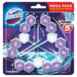 Domestos Power 5 Lavender Kostka toaletowa 3 x 55 g