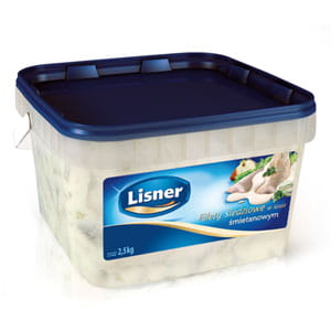Filety śledziowe w śmietanie 2,5kg LISNER
