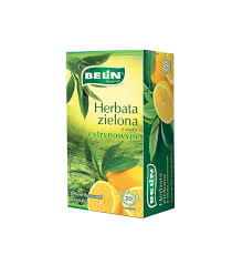 Herbata expresowa ZIELONA Z CYTRYNĄ 20T