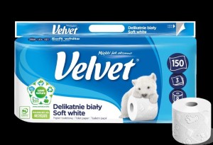 PAPIER TOALETOWY BIAŁY VELVET A 8/5
