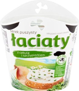Łaciaty Serek puszysty z cebulą i szczypiorkiem 150 g