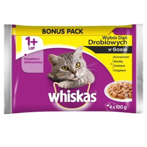 WHISKAS 4X100G DROBIOWE DANIA