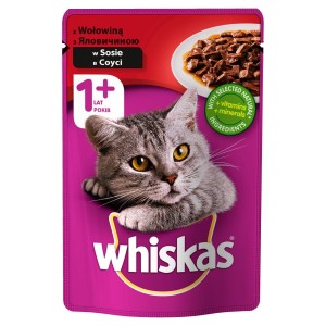 WHISKAS WOŁOWINA 100G SASZETKA